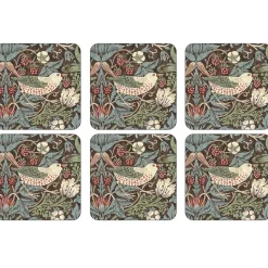 Aarbeidendief onderzetter 6 pack, Bruin