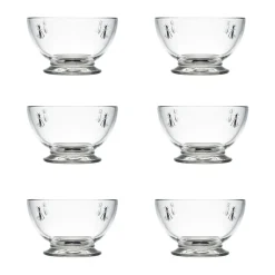 Abeille glazen schaal 60 cl 6-pack, Transparant