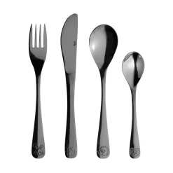 Aida kinderbestek 4-delig, Black