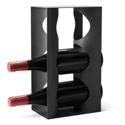 Alfredo wijnrek 3 flessen 33,6x12 cm, Black