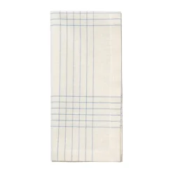 Alice stoffen servet 45x45 cm, Dusty blue-natural