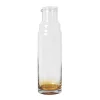 Amber karaf met deksel, 100 cl.