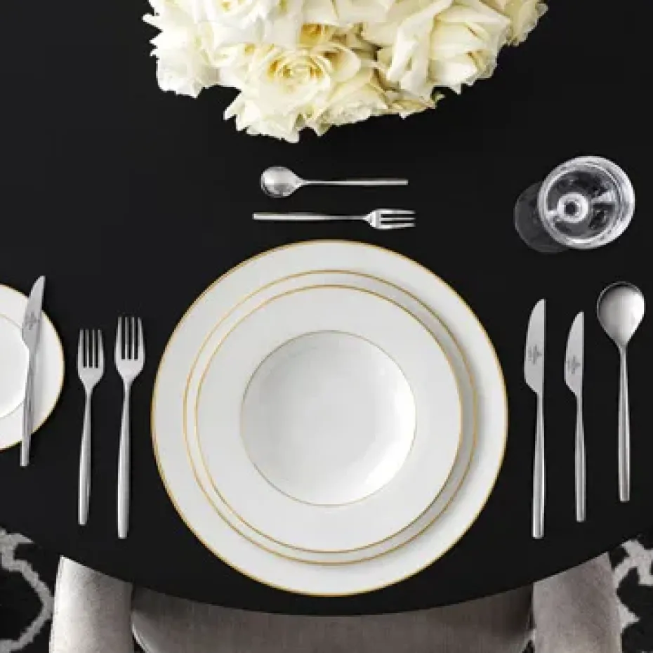 Anmut Gold diep bord, Wit