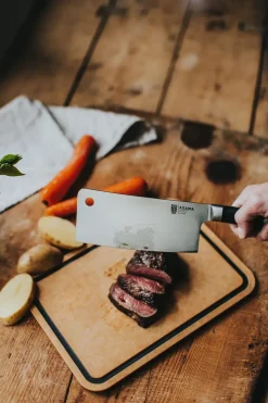 Asama Chinese koksmes 18 cm, Zwart handvat