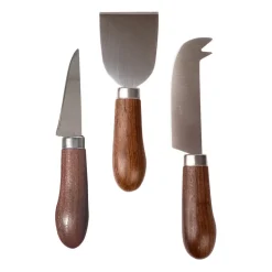 Astrid kaasmessenset 3-pack, Bruin-zilver