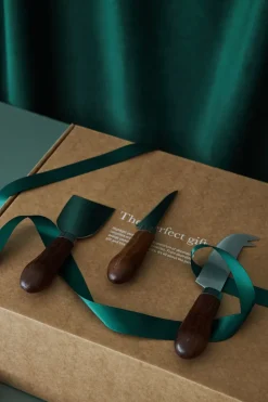 Astrid kaasmessenset 3-pack, Bruin-zilver