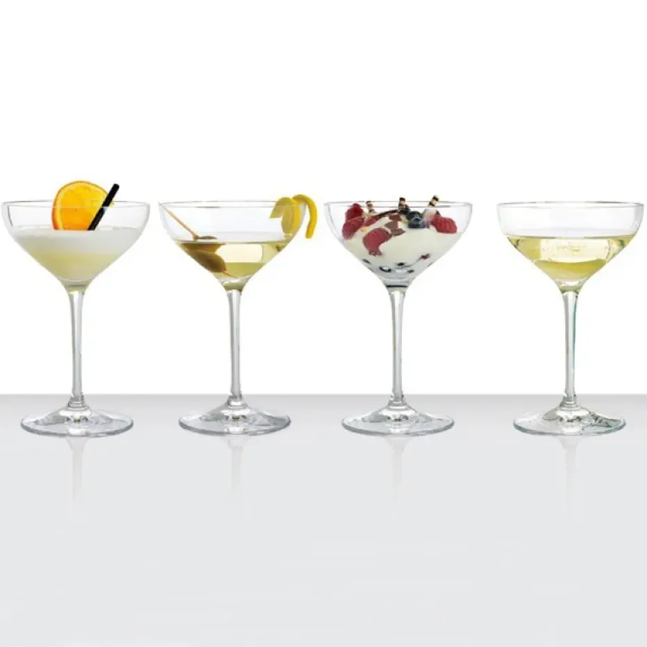 Authentis Dessert-champagnecoupe. 4 stuks, transparant