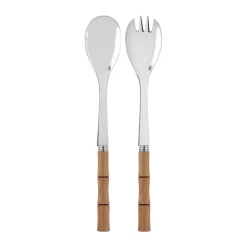 Bamboo shape saladebestek 2 delen, Light wood gelamineerd
