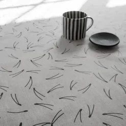 Barr tafelkleed, zwart-naturel