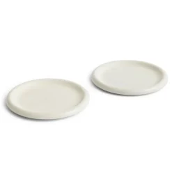Barro bord, Off-white, Ø24 cm 2-pack