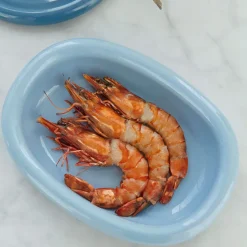 Barro ovale serveerschaal, Light blue, small 20x27,5 cm