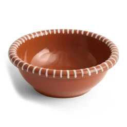 Barro saladeschaal, Natural with stripes, Ø26 cm