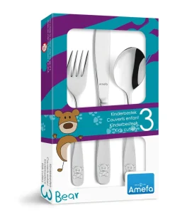 Bear kinderbestek 3 delen, Roestvrij staal