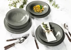 Beat serviesset 12-delig, Parelgrijs