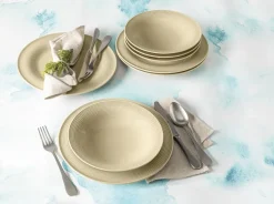 Beat serviesset 12-delig, Zandbeige