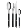 Bistrot bestek shiny 24-delig, Black
