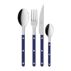 Bistrot solid bestekset 4-delig, Navy blue