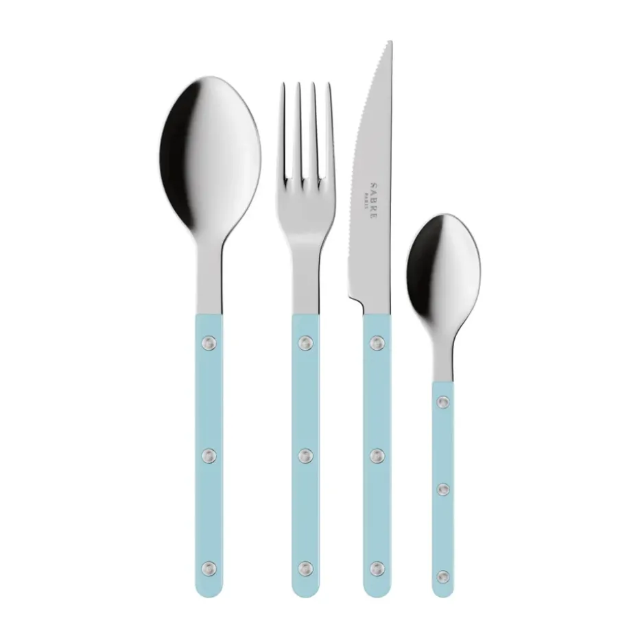 Bistrot solid bestekset 4-delig, Pastelblauw