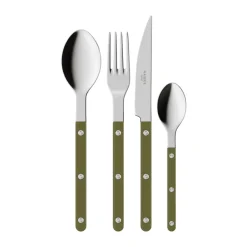 Bistrot solid bestekset 4-delig, Green fern