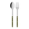Bistrot solid serveerbestek 2-delig, Green fern
