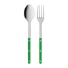 Bistrot solid serveerbestek 2-delig, Garden green