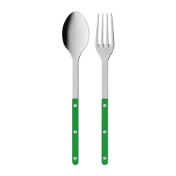 Bistrot solid serveerbestek 2-delig, Garden green