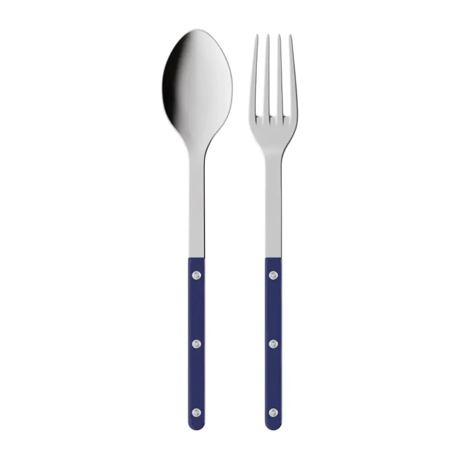 Bistrot solid serveerbestek 2-delig, Navy blue
