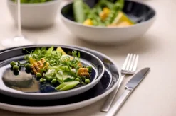 Bitz bord gastro Ø 21 cm, Wit-donkerblauw