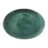Bitz ovaal bord 45x34 cm, Zwart-groen