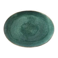 Bitz ovaal bord 45x34 cm, Zwart-groen