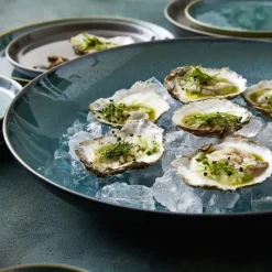 Bitz schaal Ø 40 cm zwart, Zwart-groen