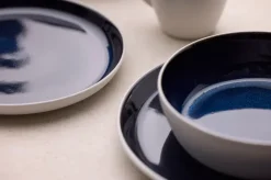 Bitz soepkom Ø 18 cm, Wit-donkerblauw