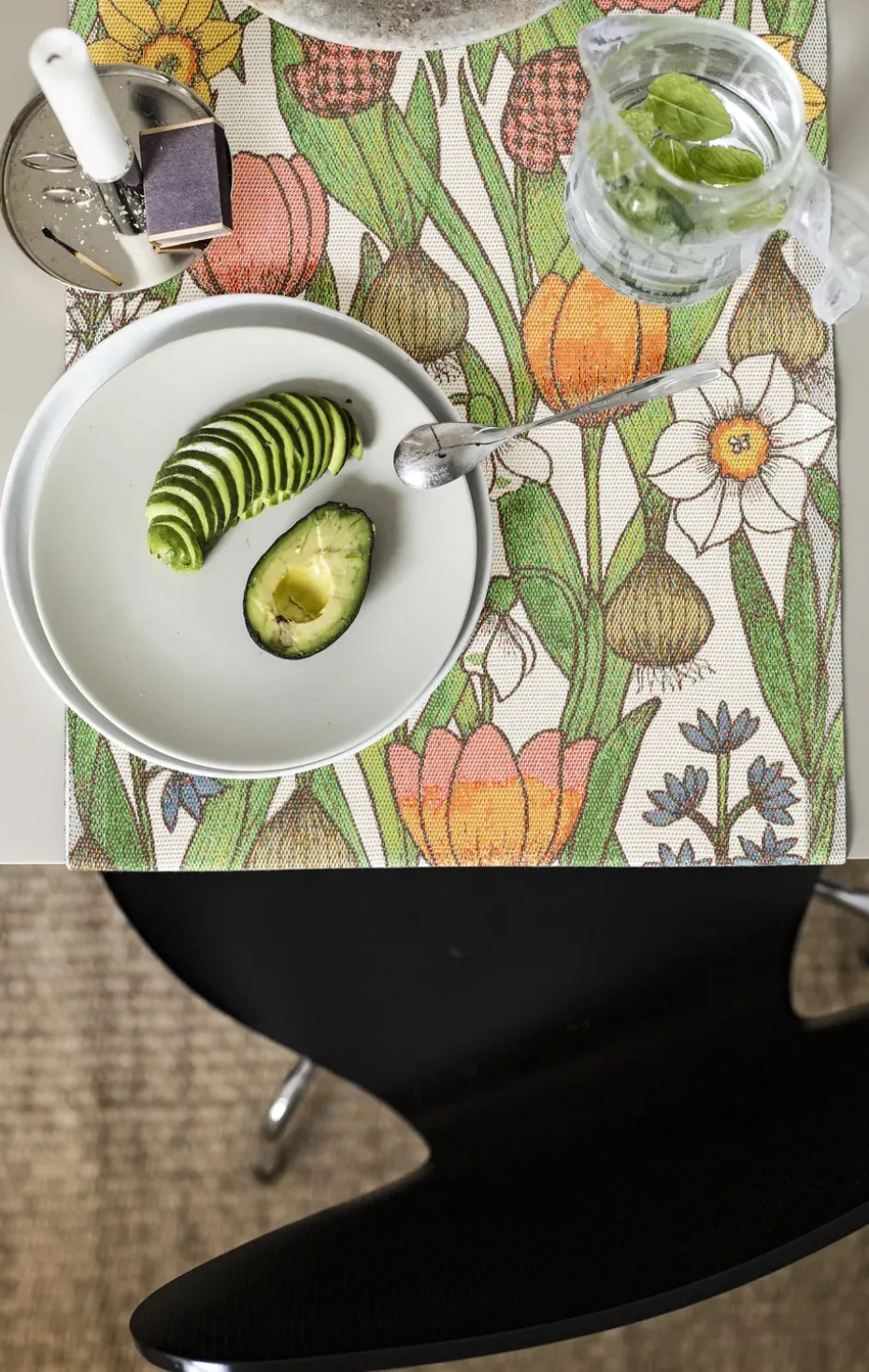 Blomsterlök tafelloper, 35x80 cm