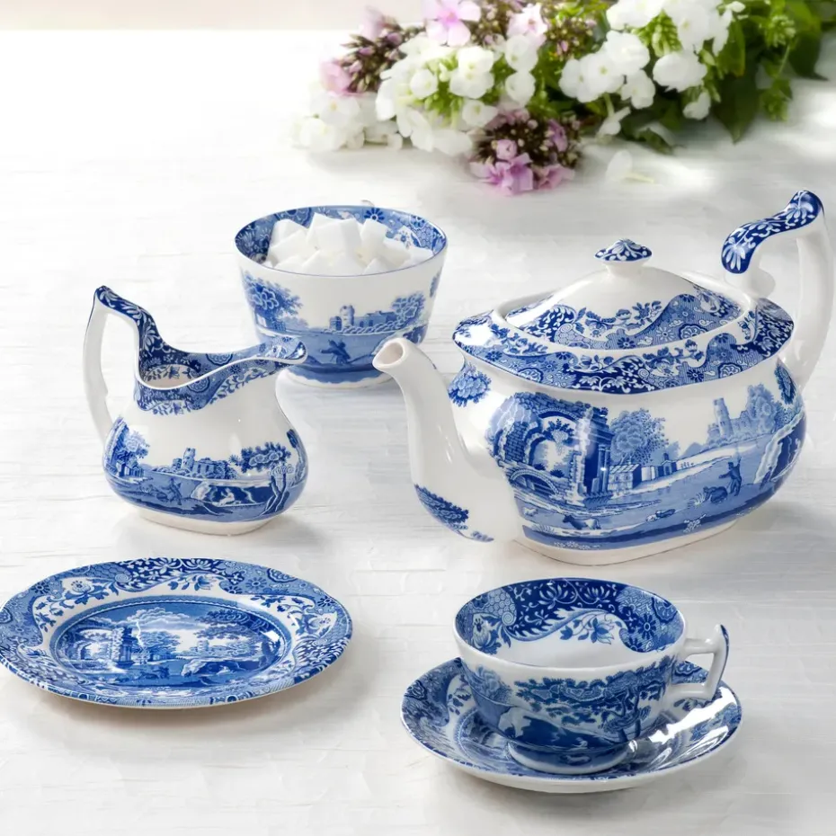 Blue Italian ontbijtbord, 20 cm