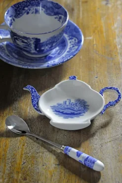 Blue Italian theelepel 6-pack, Keramiek-roestvij staal