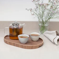 Bosign dienblad curveline medium 26x39 cm, Walnoot