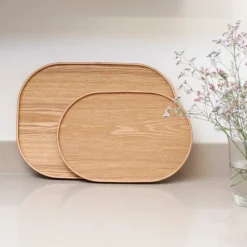Bosign dienblad curveline large 34x47 cm, Wilgenhout
