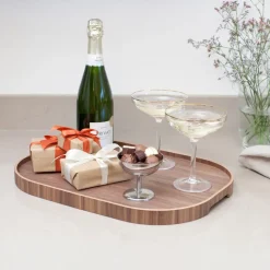 Bosign dienblad curveline large 34x47 cm, Walnoot