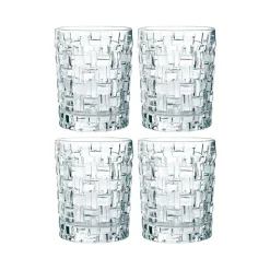 Bossa Nova whiskeyglazen 33 cl 4 stuks, Helder