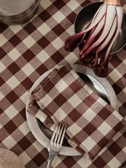 Bothy check tafelkleed 150x240 cm, Cinnamon-grey green