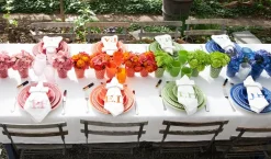 Bubbles bord, 28 cm, Blauw