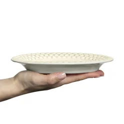 Bubbles ovaal bord, 20 cm, Zand