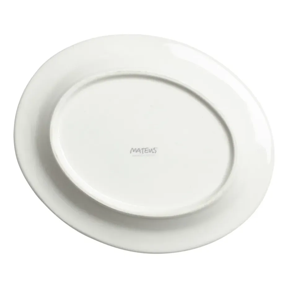 Bubbles ovaal bord, 20 cm, Zand