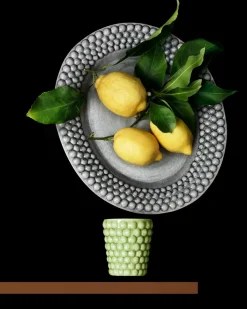 Bubbles ovale schaal, 35 cm, Grijs