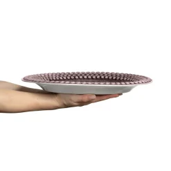 Bubbles ovale schaal, 35 cm, Pruim