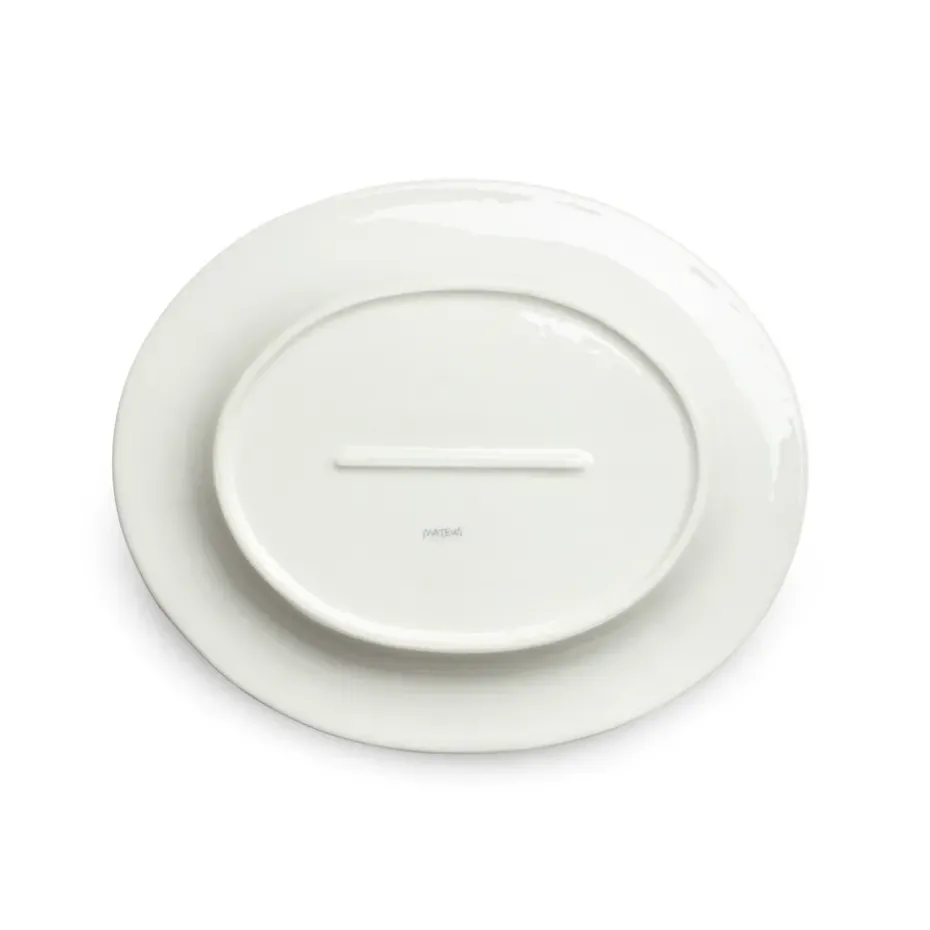 Bubbles ovale schaal, 35 cm, Pruim