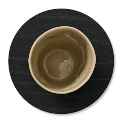 Buffalo onderzetter (glazen) circle, zwart