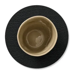 Bull onderzetter (glazen) circle, zwart