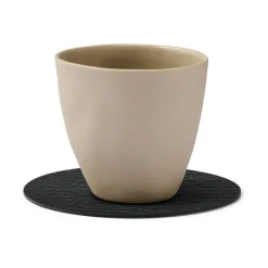 Bull onderzetter (glazen) keerbaar circle 1 St., zwart-bruin