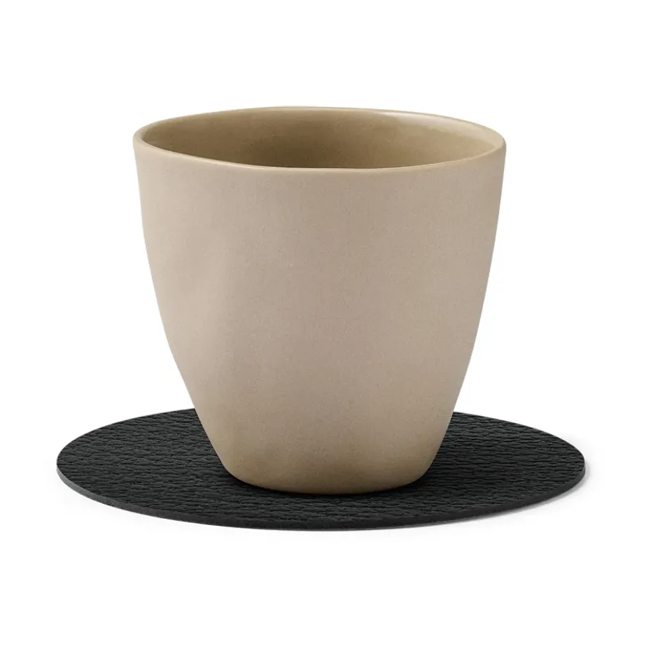 Bull onderzetter (glazen) keerbaar circle 1 St., zwart-bruin